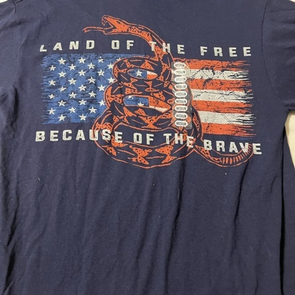 Deer American Flag Delta pro T-shirt land of the free because the brave size M - Picture 5 of 9